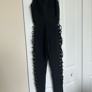 Laced up jumpsuit
